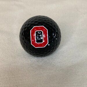 Ohio State Buckeyes Block O Golf Ball - Black Ball Red Logo - OSU Collectable